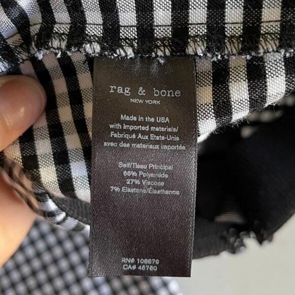 Rag and Bone Simone Gingham Pants checkered zipper pockets 10 academia preppy - Picture 15 of 16